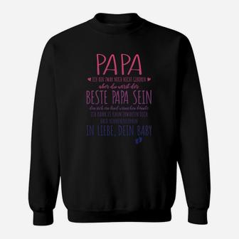 Personalisiertes Sweatshirt Bester Papa, liebevolle Nachricht vom Baby - Seseable