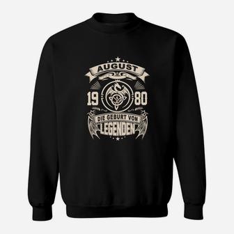 Personalisiertes Sweatshirt zum 19. August 1980, Legenden-Geburtstag - Seseable