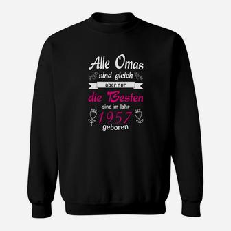 Persönliches Geburtsjahr Sweatshirt für Omas, Jahrgang 1957, Perfektes Präsent - Seseable