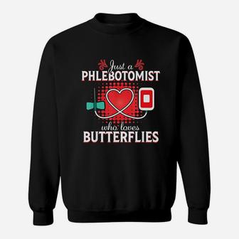 Phlebotomist Butterfly Needle Funny Phlebotomy Gift Sweat Shirt - Seseable