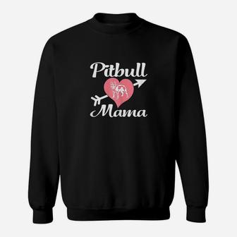Pitbull Mama Pit Bull Lover Owner Gifts Dog Pittie Mom Sweat Shirt - Seseable