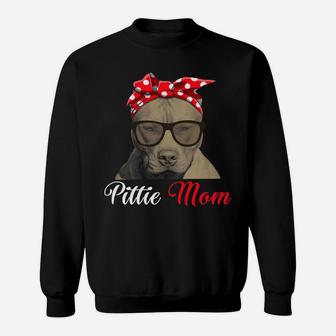 Pittie Mom For Pitbull Dog Lovers Mothers Day Gift Sweat Shirt - Seseable