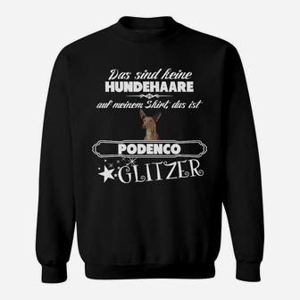 Podenco Glitzer Sweatshirt, Lustiges Hundespruch Tee - Seseable