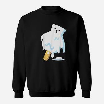 Polar Bear Ice Popsicle Melt Earth Day Teacher Sweat Shirt - Seseable
