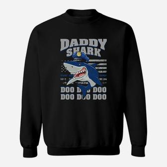 Police Daddy Shark, best christmas gifts for dad Sweat Shirt - Seseable