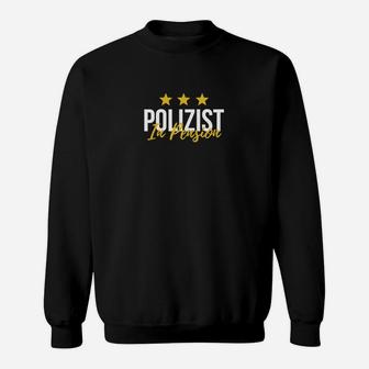 Polizist In Person Schwarzes Sweatshirt mit Sternenmotiv - Seseable