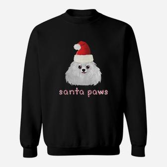 Pomeranian Puppy Santa Paws Pom Pomeranian Christmas Sweat Shirt - Seseable