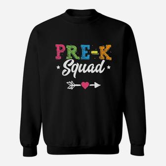 Prek Squad Teacher Student Kids Preschool Back To School Sweat Shirt - Seseable