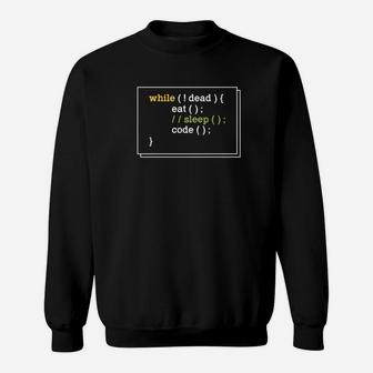Programmer Dad Sleep Eat Code Funny Fathers Day Gift Sweat Shirt - Seseable