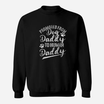 Promoted From Dog Daddy To Human Daddy Sweat Shirt - Seseable