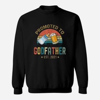 Promoted To Godfather Sweat Shirt - Seseable