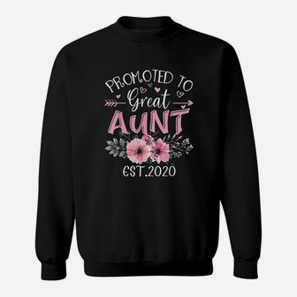 Promoted To Great Aunt Est 2022 Gift For Mothers Day Sweat Shirt - Seseable