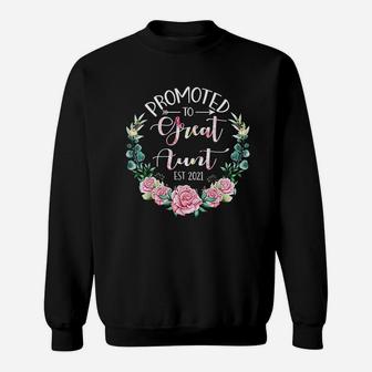 Promoted To Great Aunt Est 2022 Mothers Day Gift Sweat Shirt - Seseable