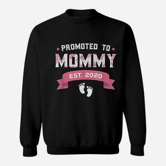 Promoted To Mommy Est. 2020 New Mom Gift First Mommy Sweat Shirt - Seseable
