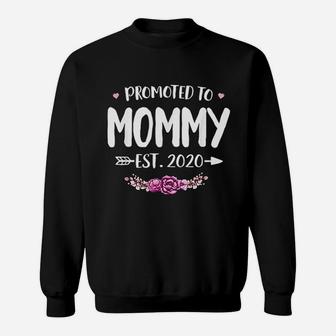 Promoted To Mommy Est 2020 New Mom Gift First Mommy Sweat Shirt - Seseable