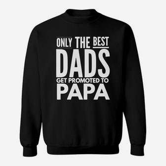 Promoted To Papa, dad birthday gifts Sweat Shirt - Seseable