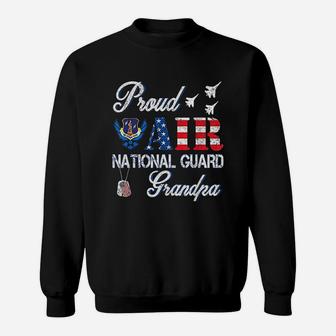 Proud Air National Guard Grandpa Air Force Veterans Day Sweat Shirt - Seseable