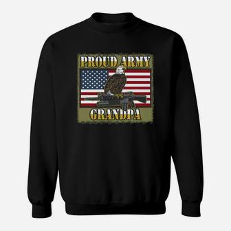 Proud Army Grandpa Bald Eagle Sweat Shirt - Seseable