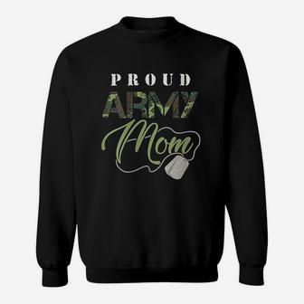 Proud Army Mom Art Cute Military Mama Design Usa Gift Sweat Shirt - Seseable