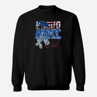 Proud Army National Guard Dad Usa Flag Fathers Day Shirt Sweat Shirt - Seseable