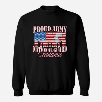 Proud Army National Guard Grandma Grandparents Day Sweat Shirt - Seseable