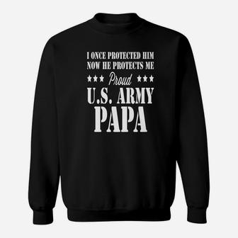 Proud Army Papa, best christmas gifts for dad Sweat Shirt - Seseable