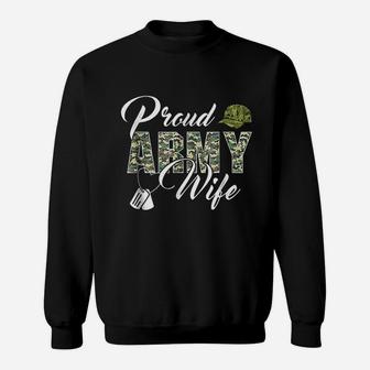 Proud Army Wife Sweat Shirt - Seseable