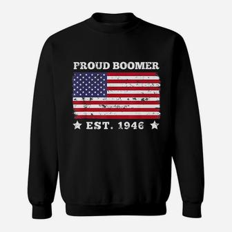 Proud Boomer Est 1946 Funny Gift Usa Patriotic Meme Gift Sweat Shirt - Seseable