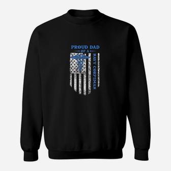 Proud Dad Of A Navy Corpsman Sweat Shirt - Seseable