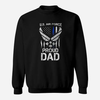 Proud Dad Us Air Force Stars Air Force Family Party Gift Sweat Shirt - Seseable