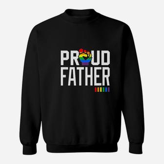 Proud Father Gay Pride Month Lgbtq Sweat Shirt - Seseable
