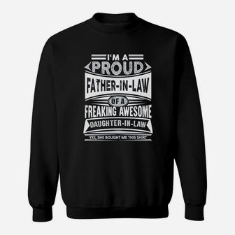 Proud Father In Law Basic, best christmas gifts for dad Sweat Shirt - Seseable