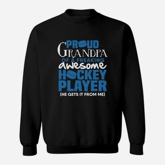 Proud Hockey Grandpa Sweat Shirt - Seseable