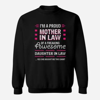 Proud Mother In Law Gift From An Awesome Daughter In Law Sweat Shirt - Seseable