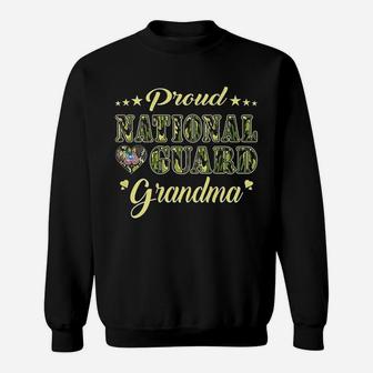 Proud National Guard Grandma Heart Army Grandmother Sweat Shirt - Seseable