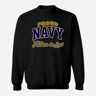 Proud Navy Fatherinlaw Shirt For Men Sweat Shirt - Seseable