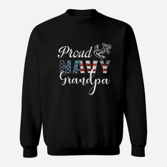 Proud Navy Grandpa Sweat Shirt - Seseable