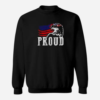 Proud Patriotic Eagle Patriotic 4th Of July Veteran Flag Day Premium Sweat Shirt - Seseable