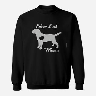 Proud Silver Lab Mama Mom Labrador Retriever Gifts Sweat Shirt - Seseable