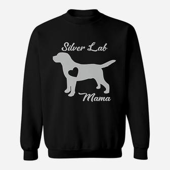 Proud Silver Lab Mama Mom Labrador Retriever Sweat Shirt - Seseable