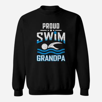 Proud Swim Grandpa Sweat Shirt - Seseable