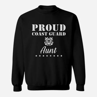 Proud Us Coast Guard Aunt Usa Military Family 4th Of July Sweat Shirt - Seseable
