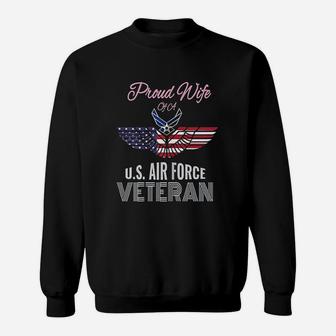 Proud Wife Of Us Air Force Veteran Sweat Shirt - Seseable