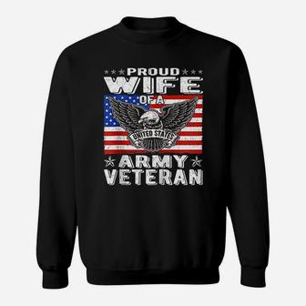 Proud Wife Of Us Army Veteran Sweat Shirt - Seseable