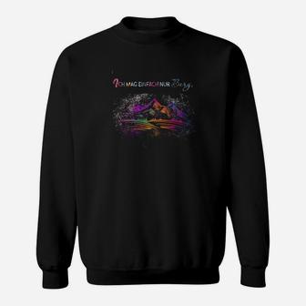 Psychedelisches Natur- und Klaviermotiv Sweatshirt in Schwarz - Seseable