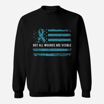 Ptsd Awareness Not All Wounds Are Visible For Veteran Sweat Shirt - Seseable