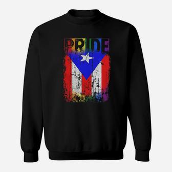 Puerto Rico Rican Gay Pride Flag Sweat Shirt - Seseable
