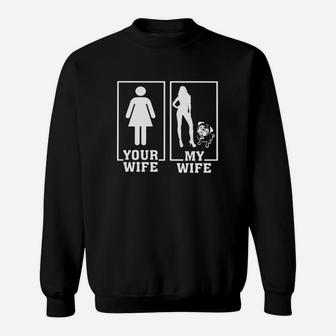 Pug Lovers s Your Wife My Wife Pug For Husband Sweat Shirt - Seseable