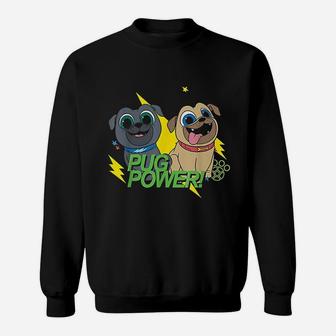Puppy Dog Pug Powers Sweat Shirt - Seseable