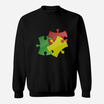 Puzzle Pieces Sweat Shirt - Seseable